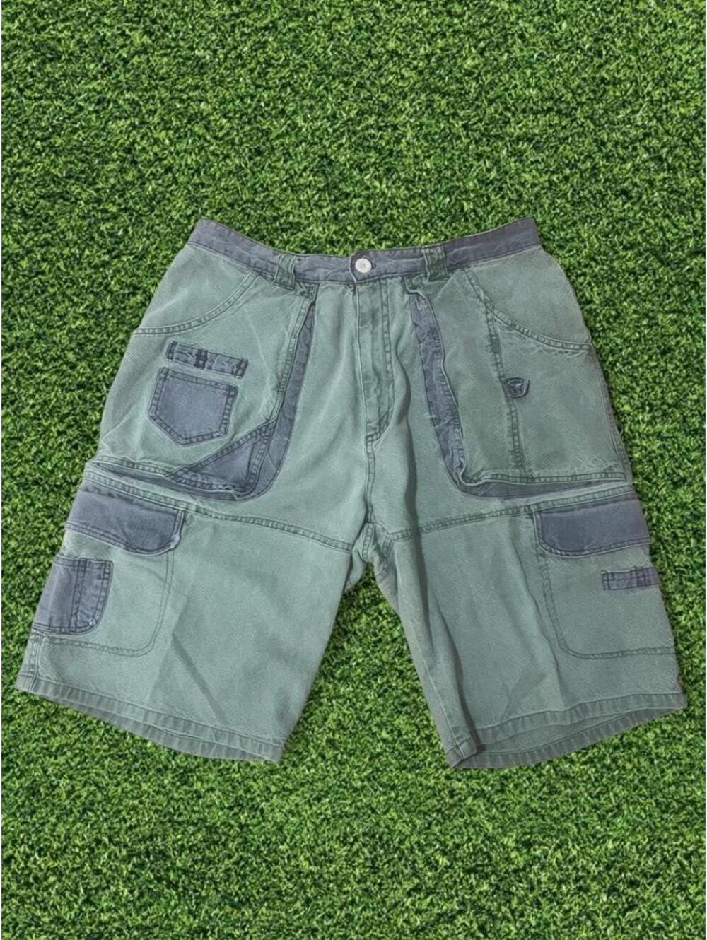 Vintage Sostanza Green Cargo Shorts – Size 36”